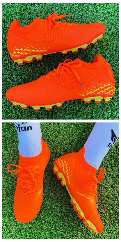 Men Football Cleats Fashion Youth Soccer Shoes Knit Football Training Trainers Breathable Society Campo Non Slip Sports Footwear