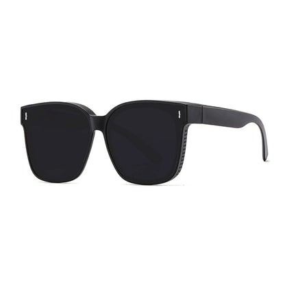 Gafas de sol polarizadas de moda para llevar sobre gafas graduadas para miopía; gafas portátiles para hombre y mujer, de estilo vintage, para pesca y conducción