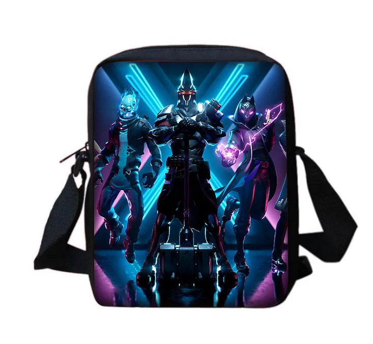 Bolso bandolera estampado Hot Game Boy Girls, diseño infantil F-FortniteS, bolso casual para hombre y mujer, bolso para teléfono y compras