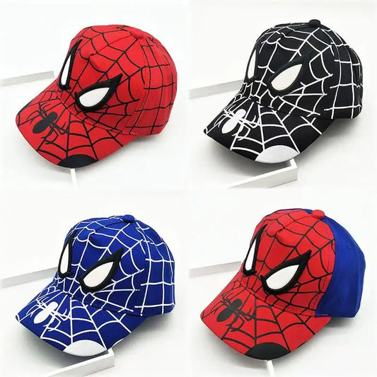Boys' Spider-Man skin-friendly, breathable, sweat-absorbing baseball cap, mesh cap, cap with visor, sun hat