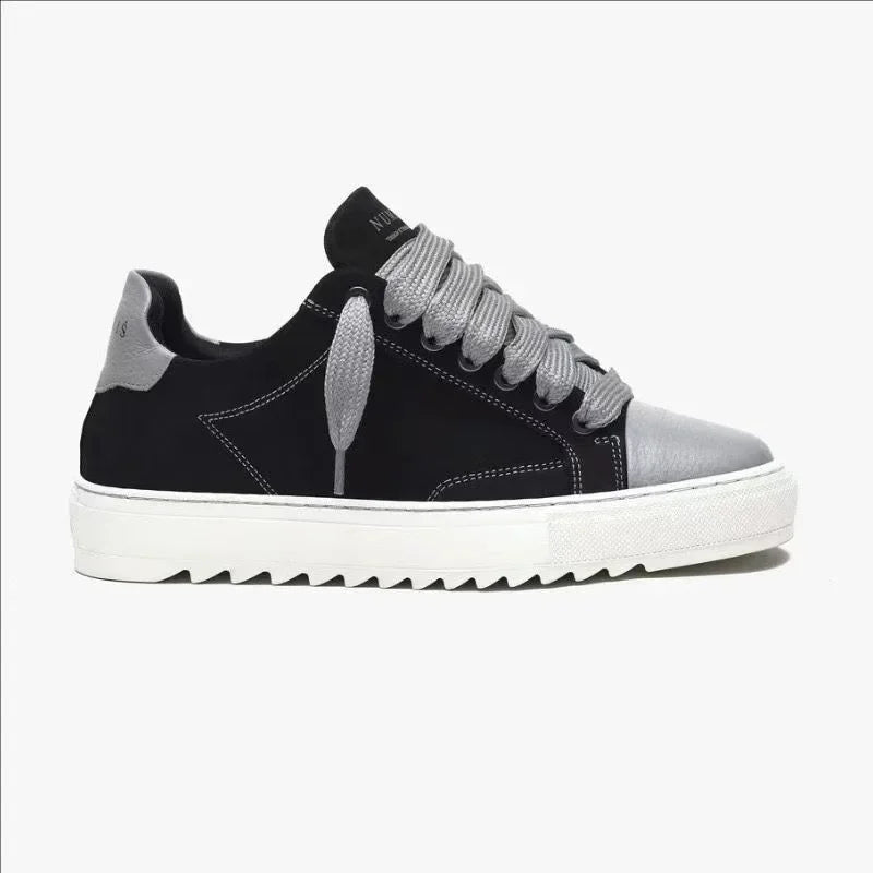 Chaussures de skate décontractées et respirantes pour hommes, semelle épaisse, baskets de sport polyvalentes, en toile grise denim imprimée, style spray, chaussures en toile