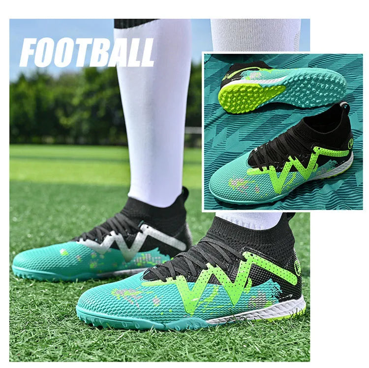 Men's Football Shoes Professional Sports Shoes Men's Long Nail FG Outdoor Sports Cleats Training Shoes Anti Slip Shoes