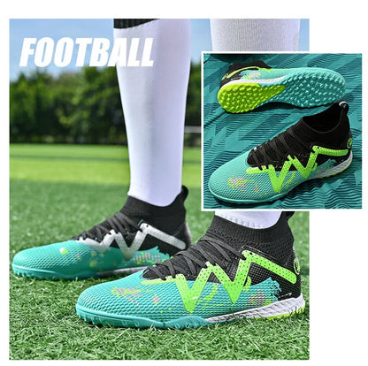 Men's Football Shoes Professional Sports Shoes Men's Long Nail FG Outdoor Sports Cleats Training Shoes Anti Slip Shoes