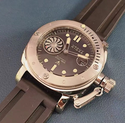 Men's Automatic Mechanical Watch Navy Military Watch for Seagull ST25 Automatic Movement Super Luminous 200 Waterproof