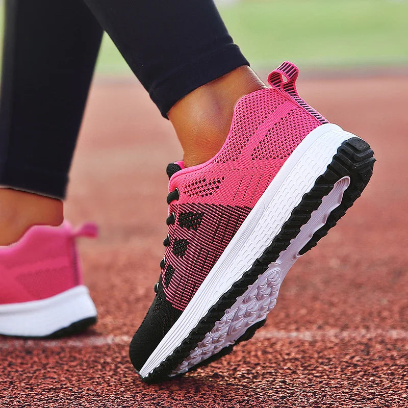 Zapatos planos para mujer, zapatos con cordones, zapatillas deportivas informales, zapatos blandos para mujer, tallas grandes
