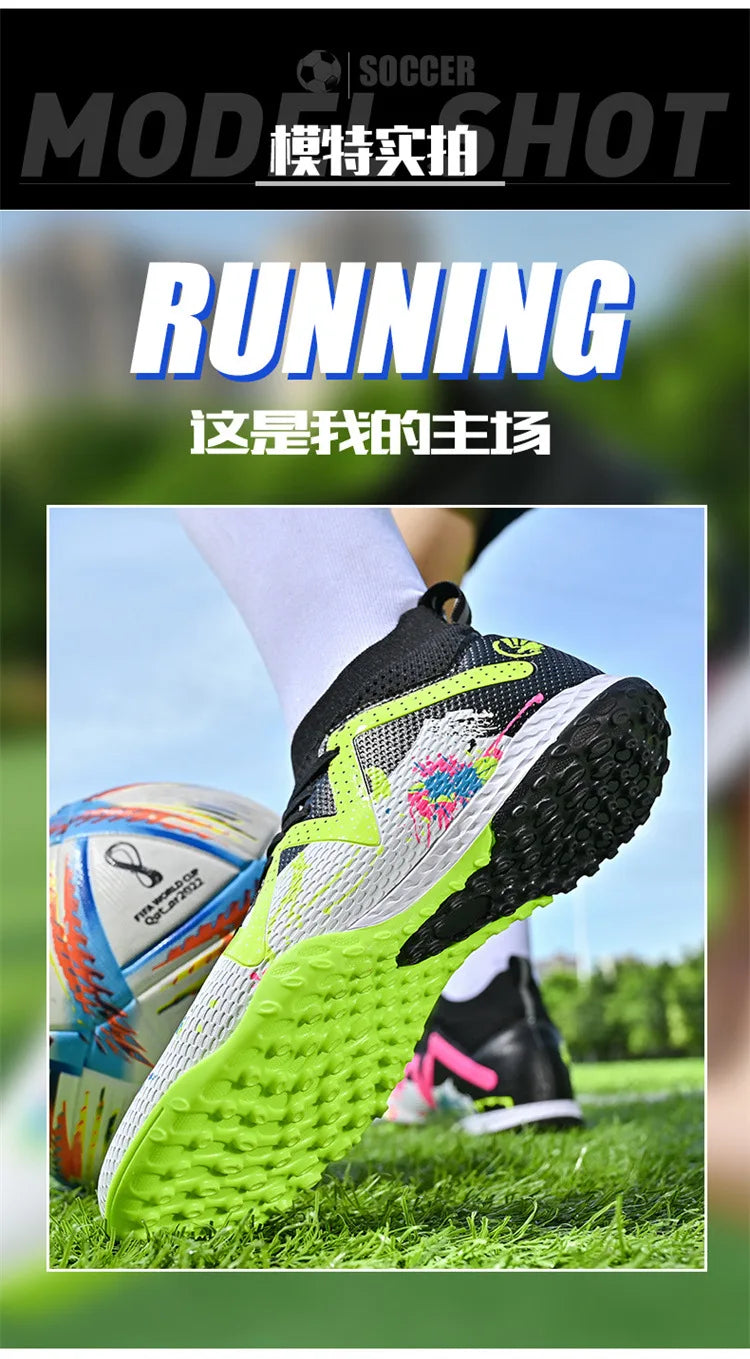 Men's Football Shoes Professional Sports Shoes Men's Long Nail FG Outdoor Sports Cleats Training Shoes Anti Slip Shoes