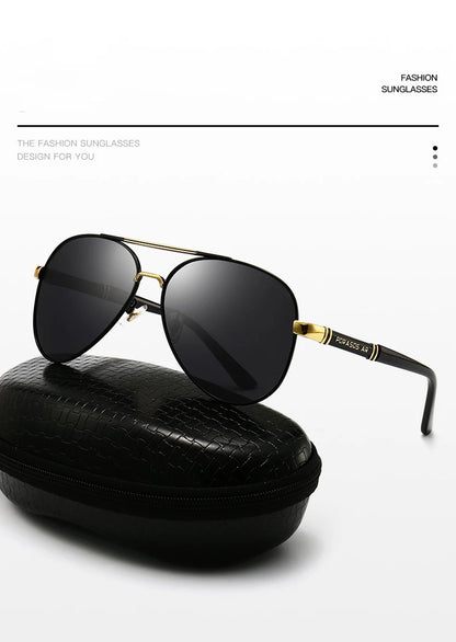 Classic Big Pilot Sunglasses Men Women Luxury Metal Black Aviation Sun Glasses Male Fashion Driving Vacation Shades UV400 Goggle