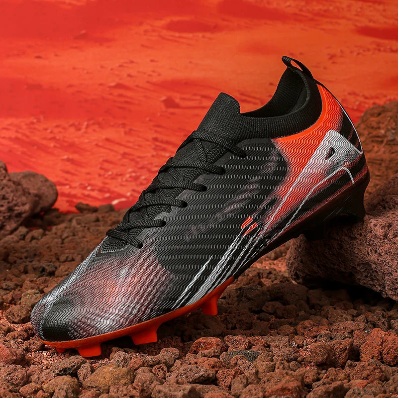 New Men Football Boots FG Non-Slip Long Spikes Soccer Shoes Training Shoes Soccer Cleats Ultralight Outdoor Drop Shipping