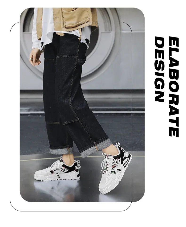 Skateboard Herresko Sommersneakers Læder Casual Mode Udendørs Løb Sport Vandreture Tennis Platform Designer Luksus