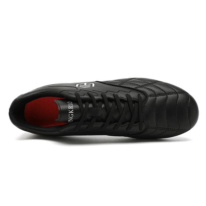 Men Long Spike Football Soccer Boots Outdoor Male Gym Training Sneakers Big Size Black White for Teenager Sports