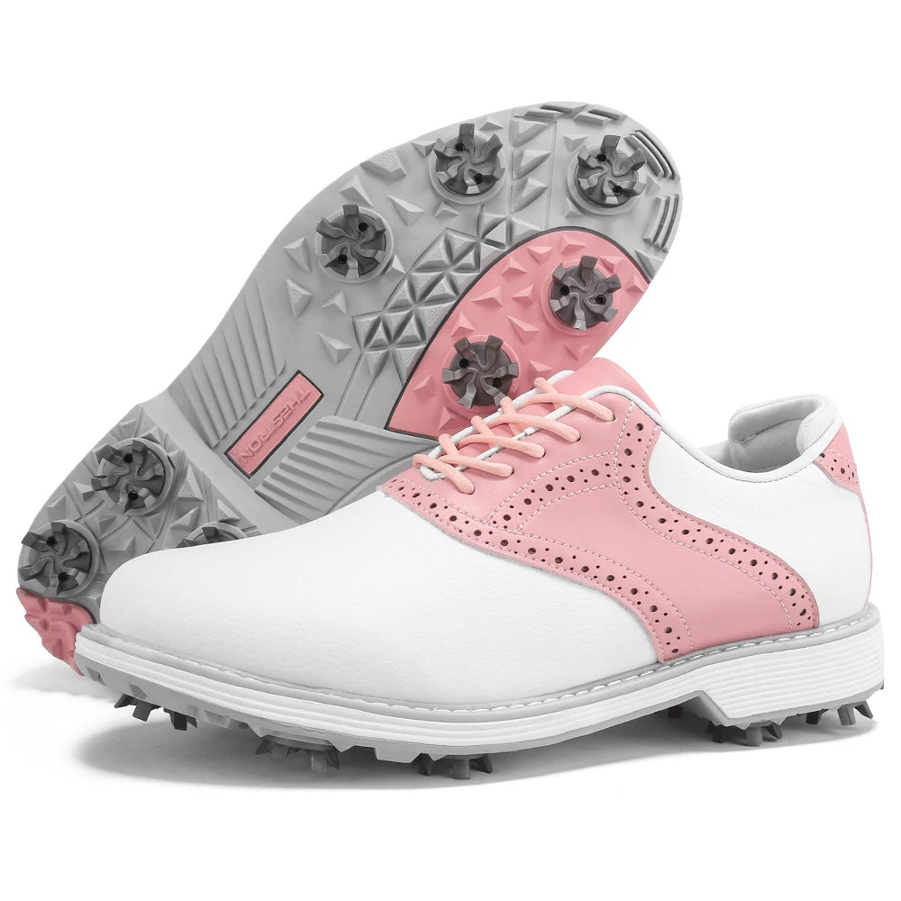 Ladies' Professional Golf Shoes, Fashionable Casual Walking Shoes, Outdoor Fitness Non Slip Comfortable Golf Sports Shoes