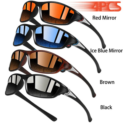 4PCS Fashion Classic Vintage Sports Sunglasses Protection Cycling Fishing Running Mountaineering Driving Sun Glasses