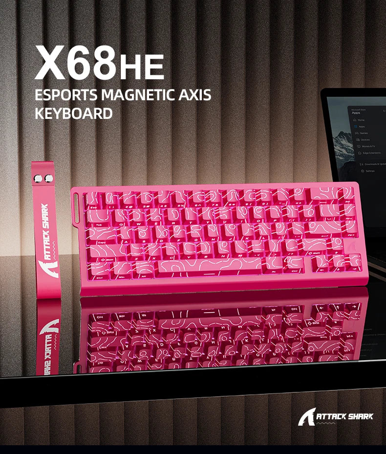 Magnetic Switch Keyboard ATTACK SHARK X68HE X68PRO HE and FREEWOLF F68 Wired F68Pro Wireless for Pro Gaming 0.01mm Rapid Trigg