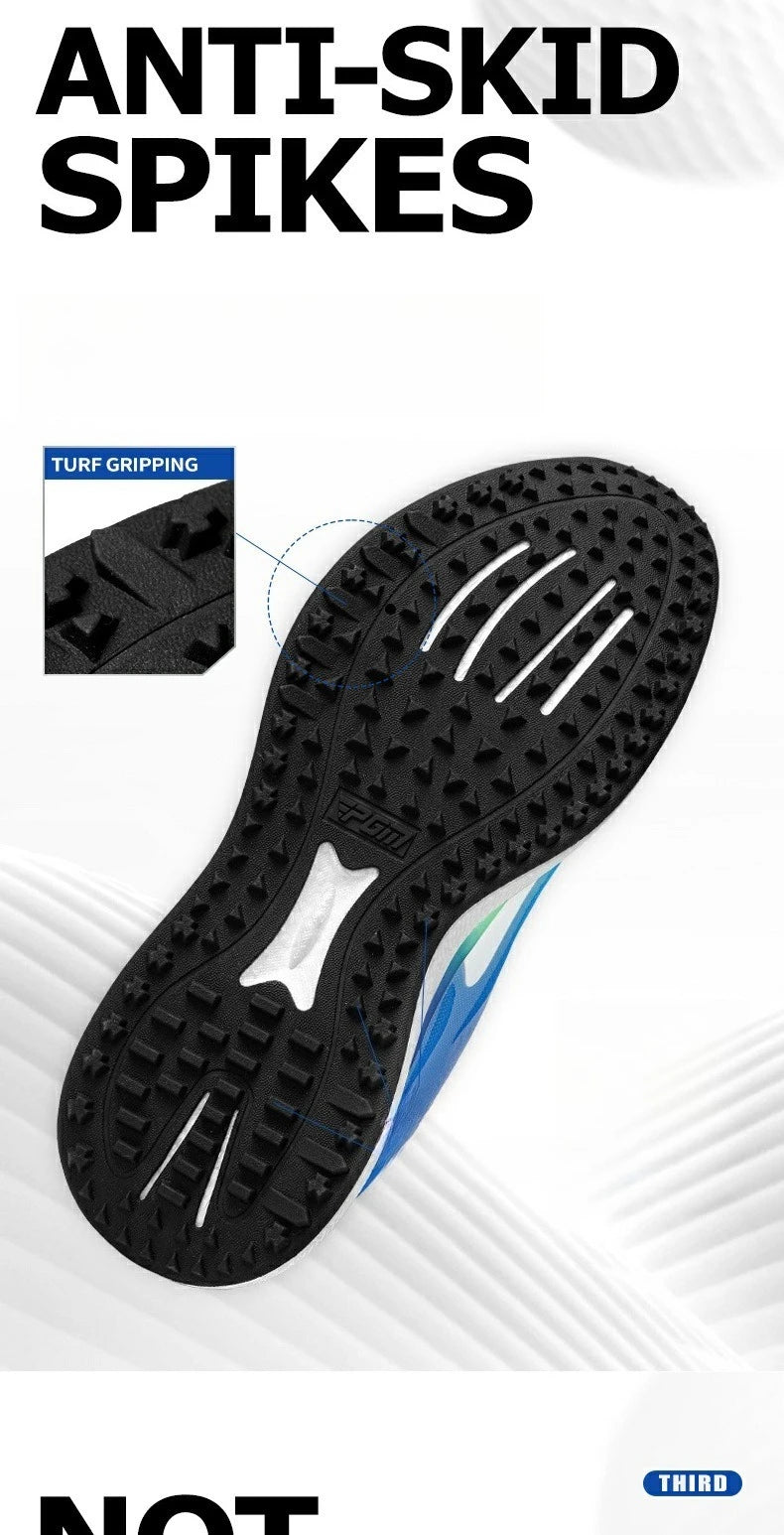 PGM Men Golf Shoes Ultra Soft Sole Knob Shoelaces Breathable Anti Slip Outdoor Sports Sneakers XZ412