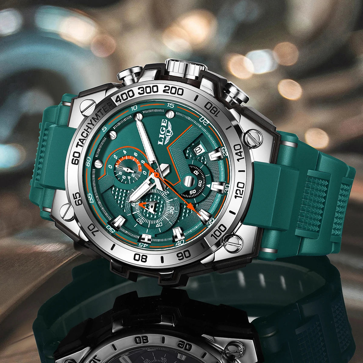 LIGE Luxury Military Watch For Men Waterproof Luminous Silicone Man Watch Quartz High Quality Men's Sports Watches Male Relojs