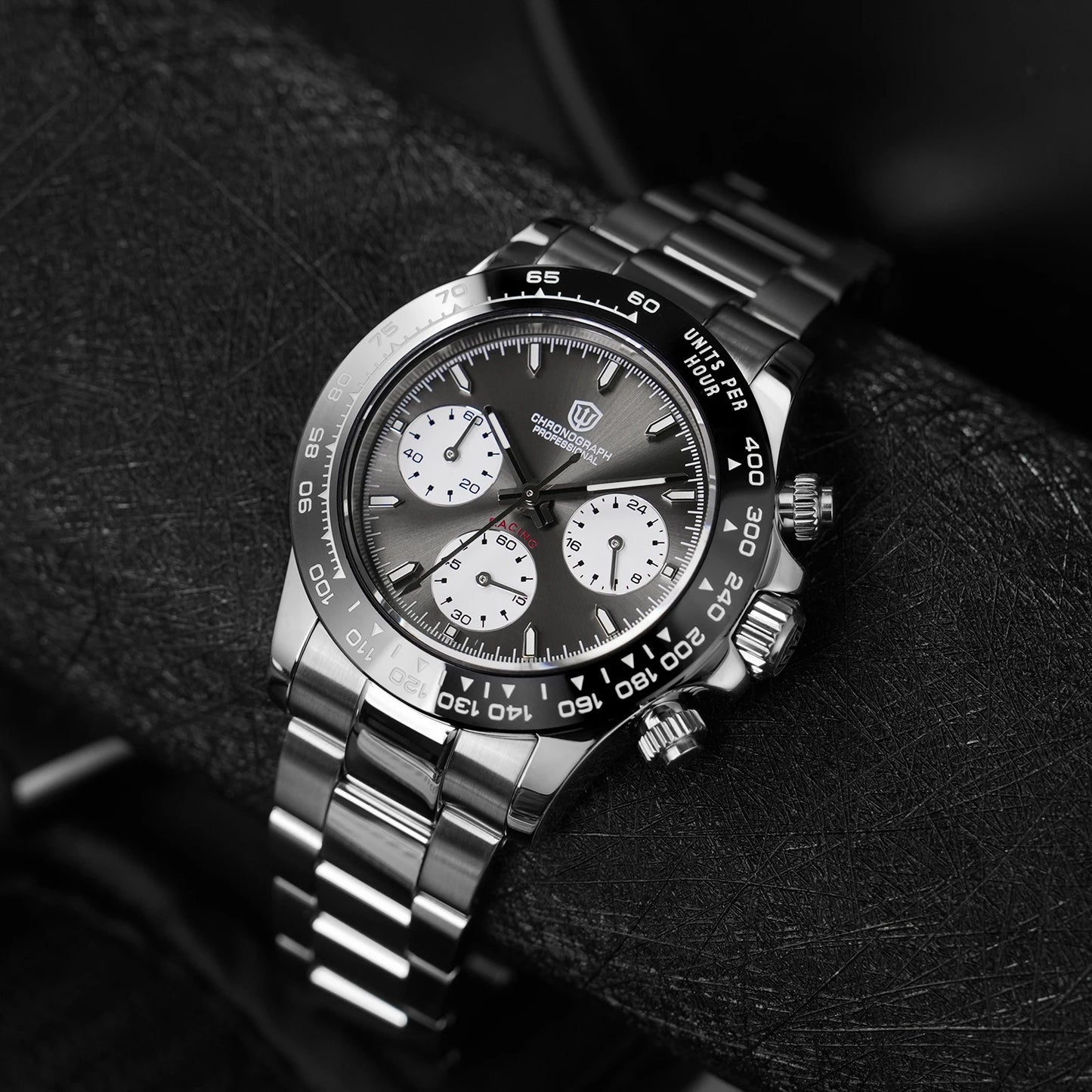 Watchdives WD16500 V2 Men Watch VK63 Quartz Movement Chronograph Wristwatch Stainless Steel Sapphire Crystal Luminous  Watches