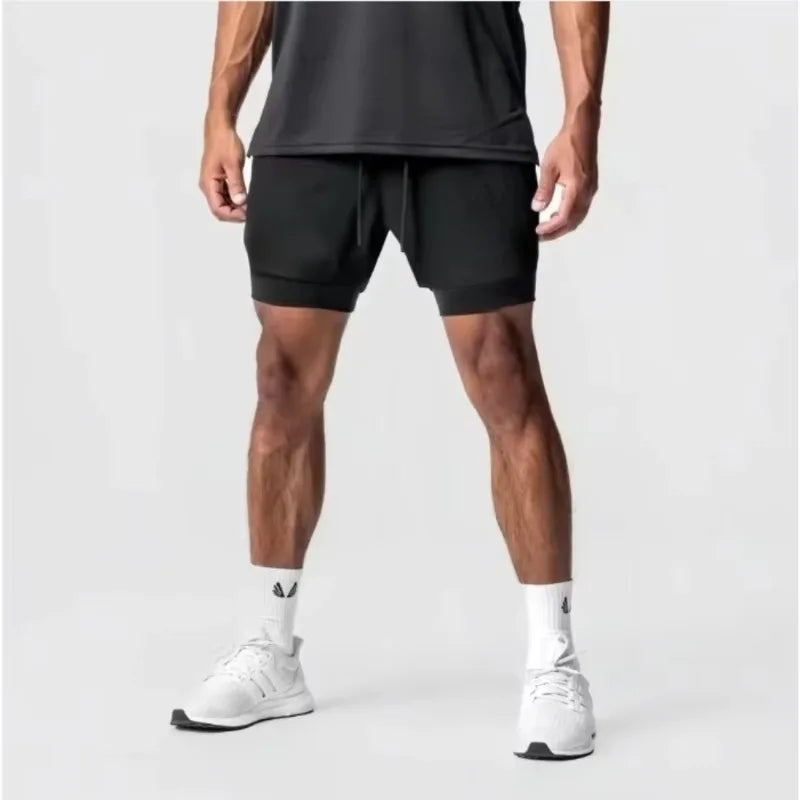 Dragon Ball Summer Men's Double Shorts Vegeta Japanese Anime Fake Two-piece 2-in-1 Fitness Sports Shorts Quick-Drying Y2K Pants