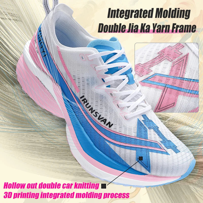 IRUNSVAN Men's Full-Palm Carbon Plate Marathon Road Running Shoes With Quick Rebound And Full Power Sports Shoes