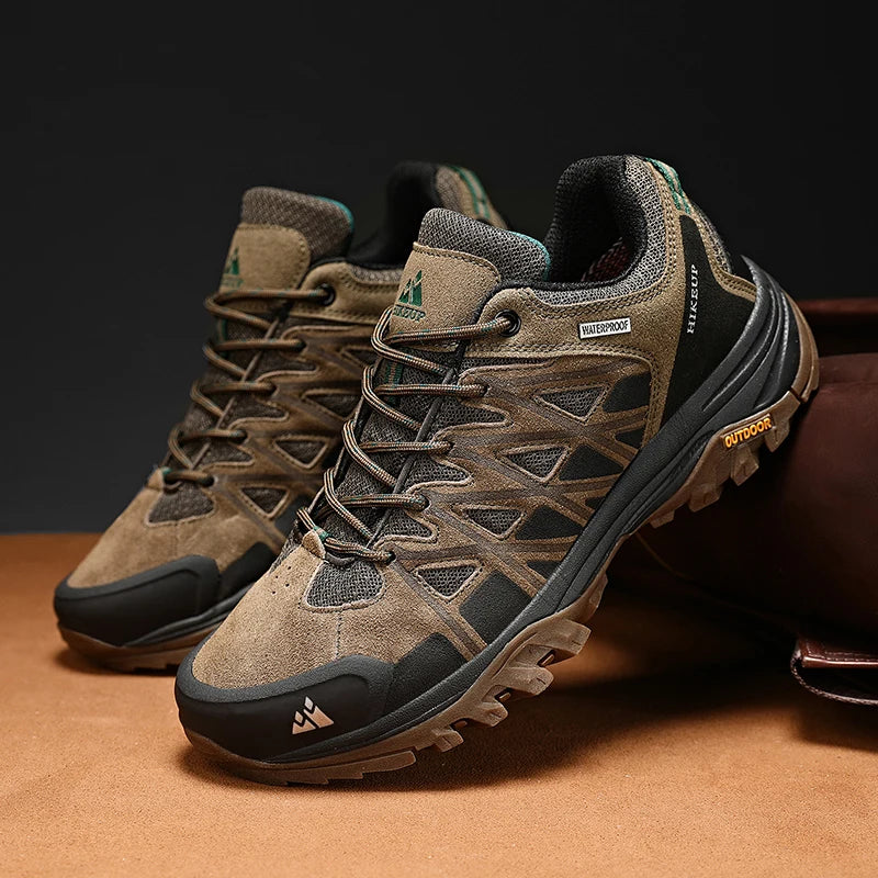 HIKEUP Zapatillas de exterior de moda para hombre, calzado deportivo casual de senderismo, botas de trekking de montaña y camping, antideslizantes y resistentes al desgaste