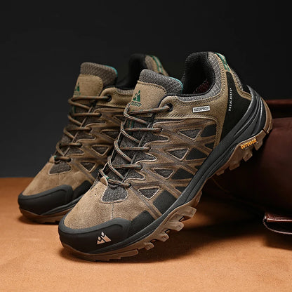 HIKEUP Zapatillas de exterior de moda para hombre, calzado deportivo casual de senderismo, botas de trekking de montaña y camping, antideslizantes y resistentes al desgaste