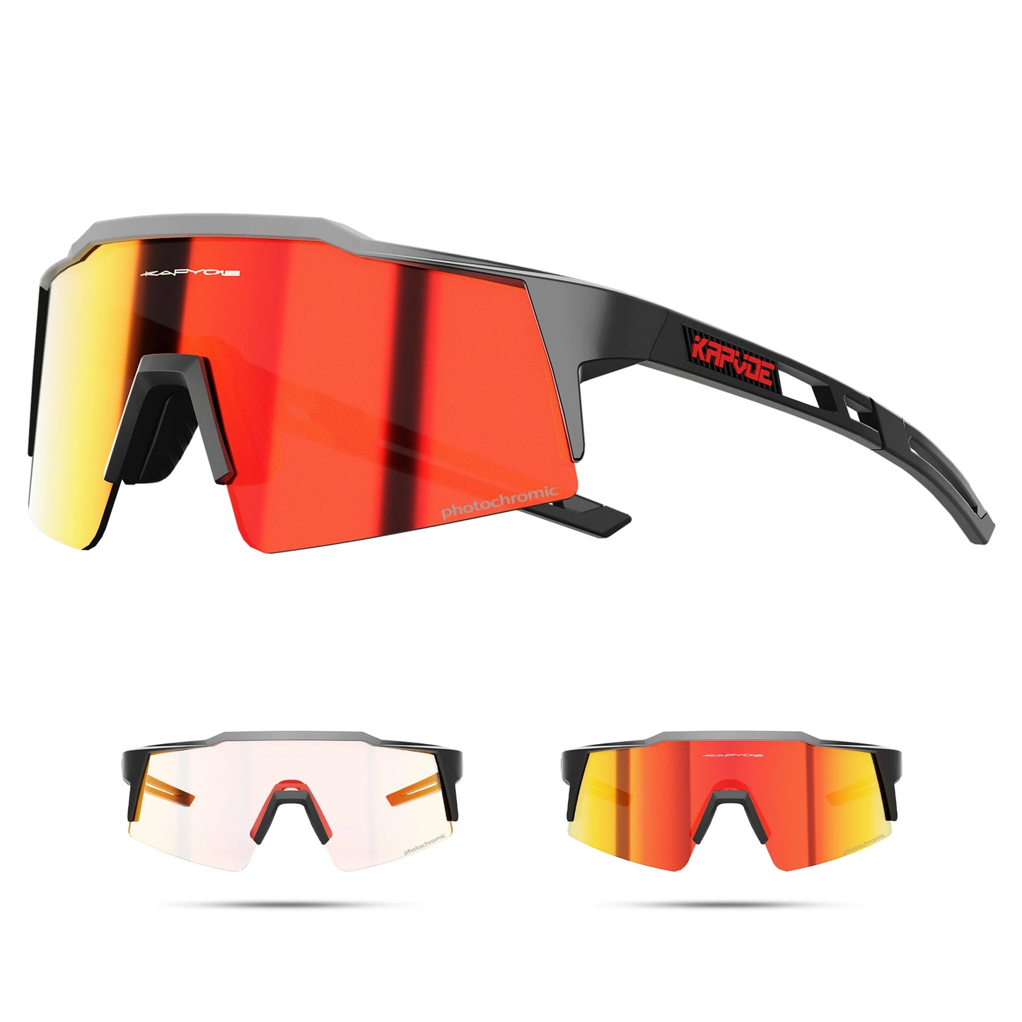 KAPVOE Photochromic Cycling Sunglasses for Men Glasses Fashion Mountain Bicycle Road Speed Cool Goggles Sports MTB Bike Eyewear