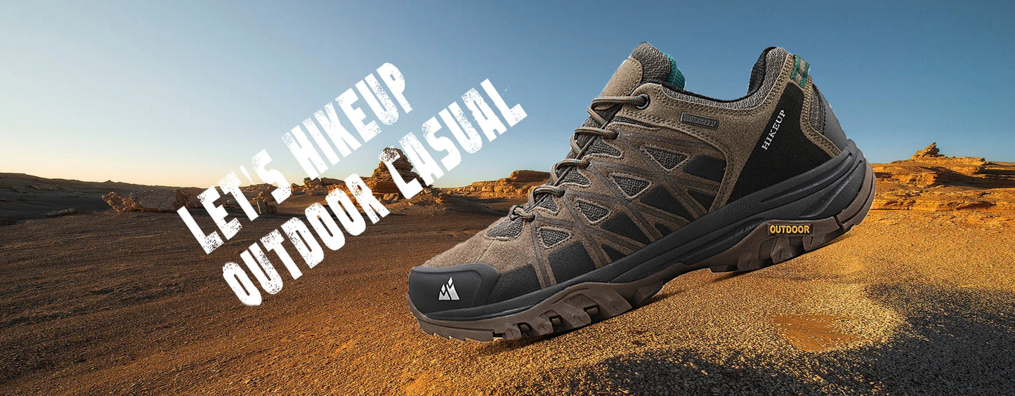 HIKEUP Zapatillas de exterior de moda para hombre, calzado deportivo casual de senderismo, botas de trekking de montaña y camping, antideslizantes y resistentes al desgaste