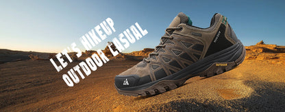 HIKEUP Zapatillas de exterior de moda para hombre, calzado deportivo casual de senderismo, botas de trekking de montaña y camping, antideslizantes y resistentes al desgaste