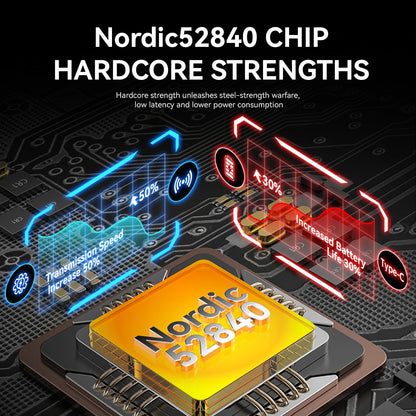 ATTACK SHARK R6 PAW3950MAX bežični gaming miš, 8Khz frekvencija ispitivanja, ultralagani 39g, Nordic 52840 MCU, Omron optički mikroprekidači