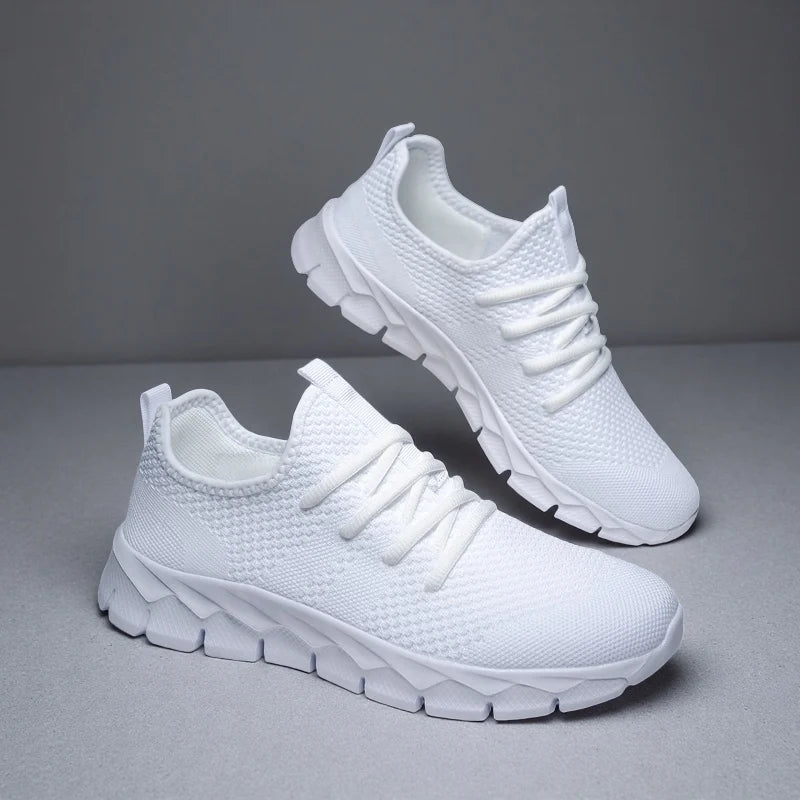 Herresneakers i mesh, lette damesko, afslappede flade sko, herreløbesko, sportssko, bløde tennissko, åndbare herresneakers