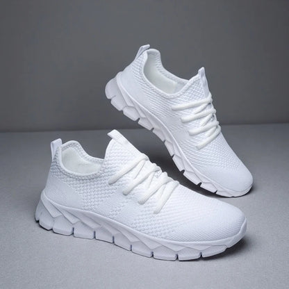 Herresneakers i mesh, lette damesko, afslappede flade sko, herreløbesko, sportssko, bløde tennissko, åndbare herresneakers