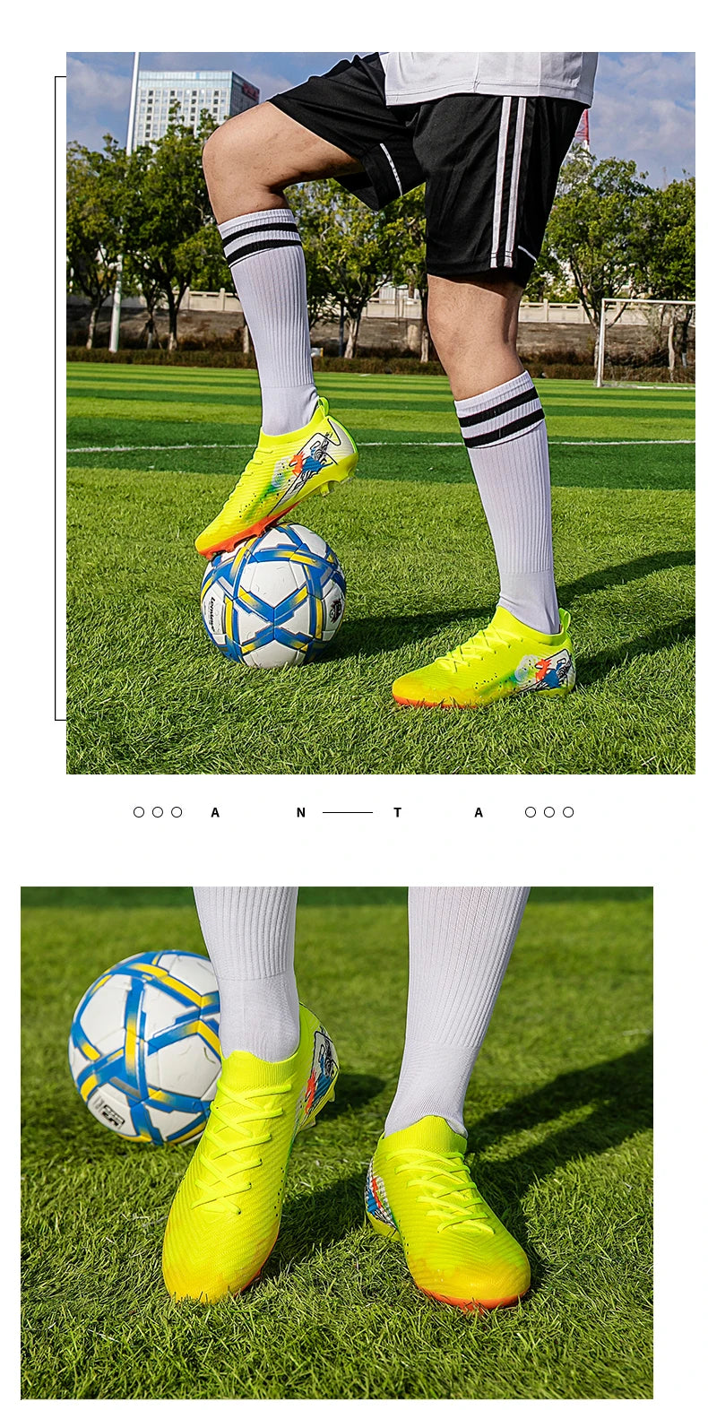 Novas Chuteiras de Futebol para Homem, Chuteiras de Futebol FG Antiderrapantes para Treino, Chuteiras de Futebol com Pitões Longos para Jogo, Ultraleves, Exterior, Dropshipping
