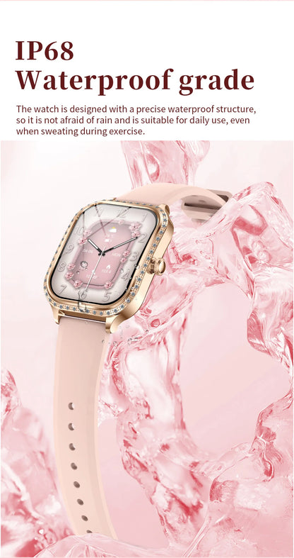 LIGE New Luxury Smart Watch Heart Rate Monitor Fashion Ladies Bracelet 2024 Bluetooth Call Smartwatch Womoen For Android IOS