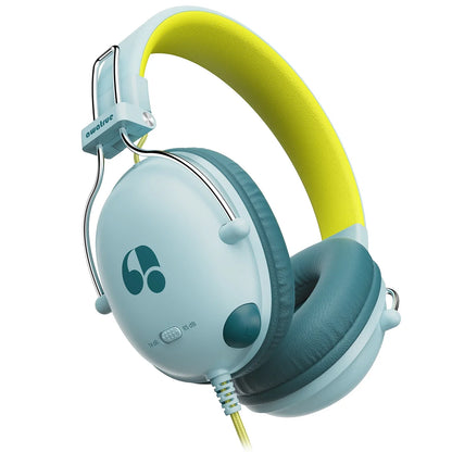 Casque Enfant Awatrue HK05, Limiteur de Volume 74/85dB, Prise 3.5mm, Bleu et Rouge, Son Stéréo, Compatible iPad/Tablette/Kindle/YOTO Player, Voyage en Avion pour Garçons et Filles