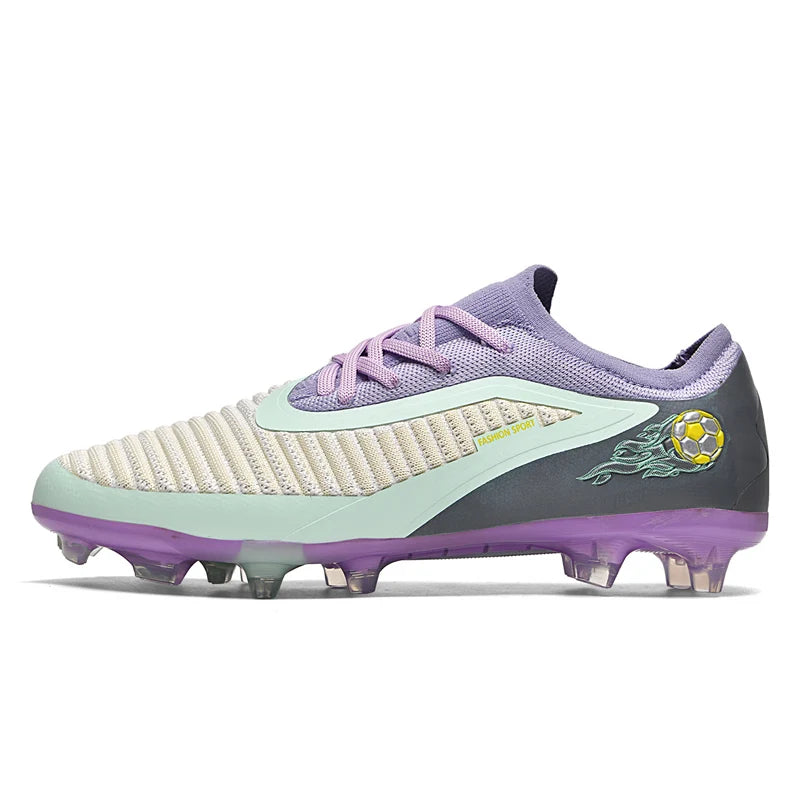 New Men Soccer Shoes Adult Non Slip Football Boots Outdoor Sport Boys Long Spikes Training Cleats Breathable Match Comfortable