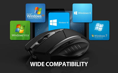 INPHIC F1 2.4G Wireless Mouse 500mAh Ergonomic Rechargeable Power Display Office Home Silent Laptop Desktop Computer Universal