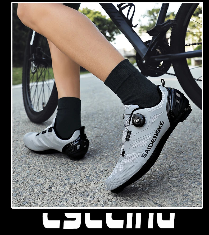 Sapatilhas de Ciclismo Unissexo Novas Profissionais Leves Luxyry Originais para Estrada em Borracha MTB Corrida Bicicleta Moda Bike Street Sports