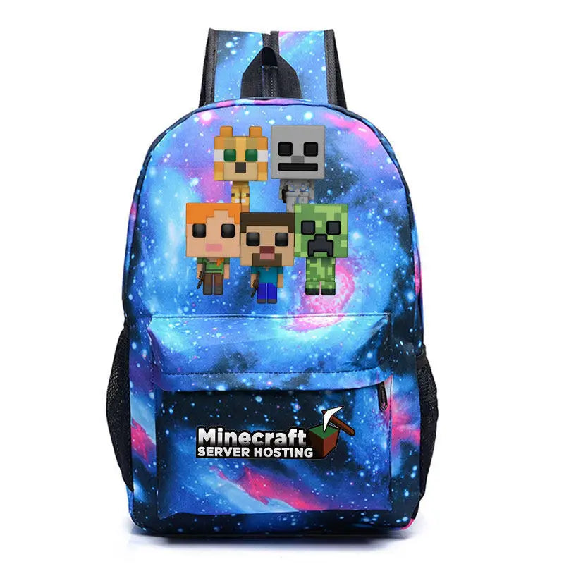 In Stock Minecraft Enderman Creeper Graphic Printed Backpack Large Capacity Lightweight Fashion Casual For Daily Travel Outdoor