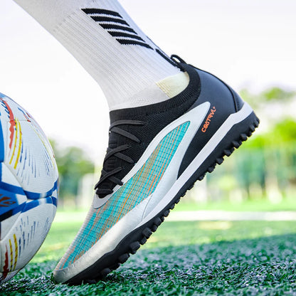 New Men Soccer Shoes Professional Society Turf Training Football Field Boots Non-Slip TF/FG Indoor Football Shoes 32-45