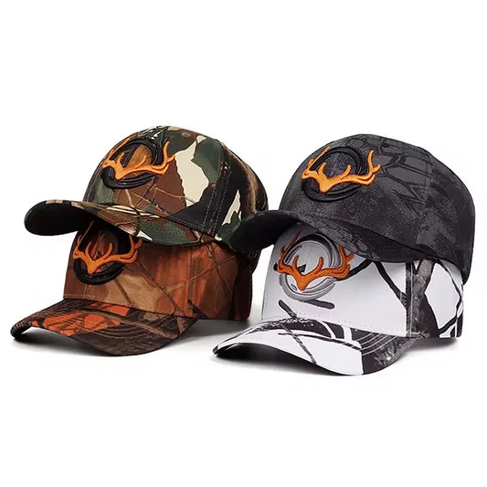 Antler Element Camouflage Baseball Cap, With Embroidery, Unlock New Experience of Outdoor Trendy Outfit