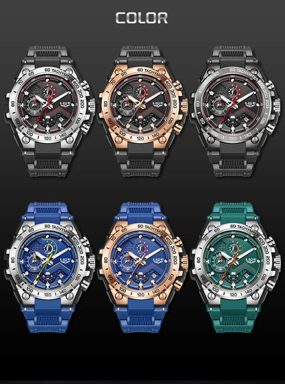 LIGE Luxury Military Watch For Men Waterproof Luminous Silicone Man Watch Quartz High Quality Men's Sports Watches Male Relojs