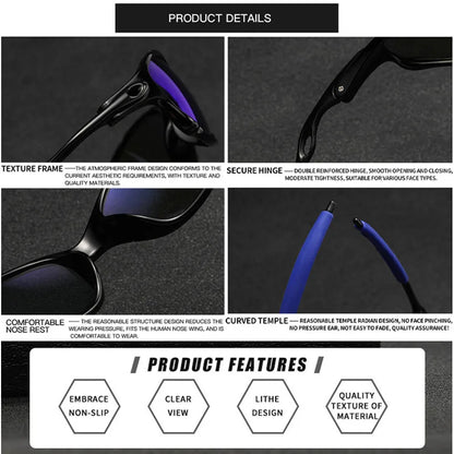 TANGOWO Rectangle Full Rim Frame Sunglasses For Men Y2K Mirror Vintage Classic Taking Photos Sand Sea Drivng UV400 Shade