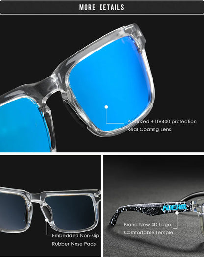 Kdeam High Quality Original Brand Design Polarized Sunglasses for Women Men Fashion Unisex  Trendy Outdoor Eyewear For Couple