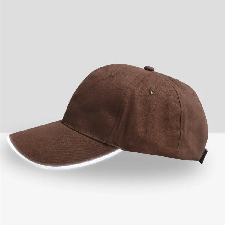 Fiber Optic Cap LED Hat with 7 Colors Luminous Glowing EDC Baseball Hats USB Charging Light Up Caps Performance Led Cap