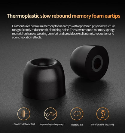 KZ Castor Wired Earbuds Improved Bass HiFi Earphone 2 Dynamic High-end Tunable Balanced Armature In-ear Headphone w/ Accessories