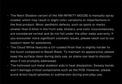 Angry Miao Infinity Gaming Wireless Mouse Hot-Swappable Metal Ultralight Hollow PAW3950 Dual 8K Wired Tri-Mode Orange