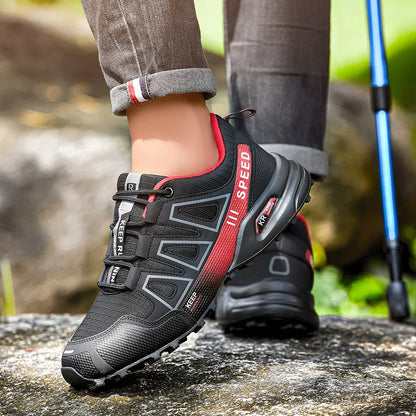 Men's Lockless Cycling Shoes,Outdoor Mountain Cross-Country Non-slip Hiking shoes,Breathable Sports Shoes,Road Cycling Shoes