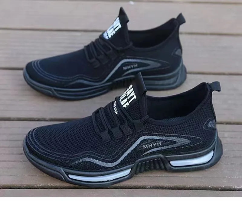 Chaussures de course de loisirs pour hommes, baskets respirantes à la mode, semelle souple, en maille, résistantes, polyvalentes, de sport, nouvelle collection été