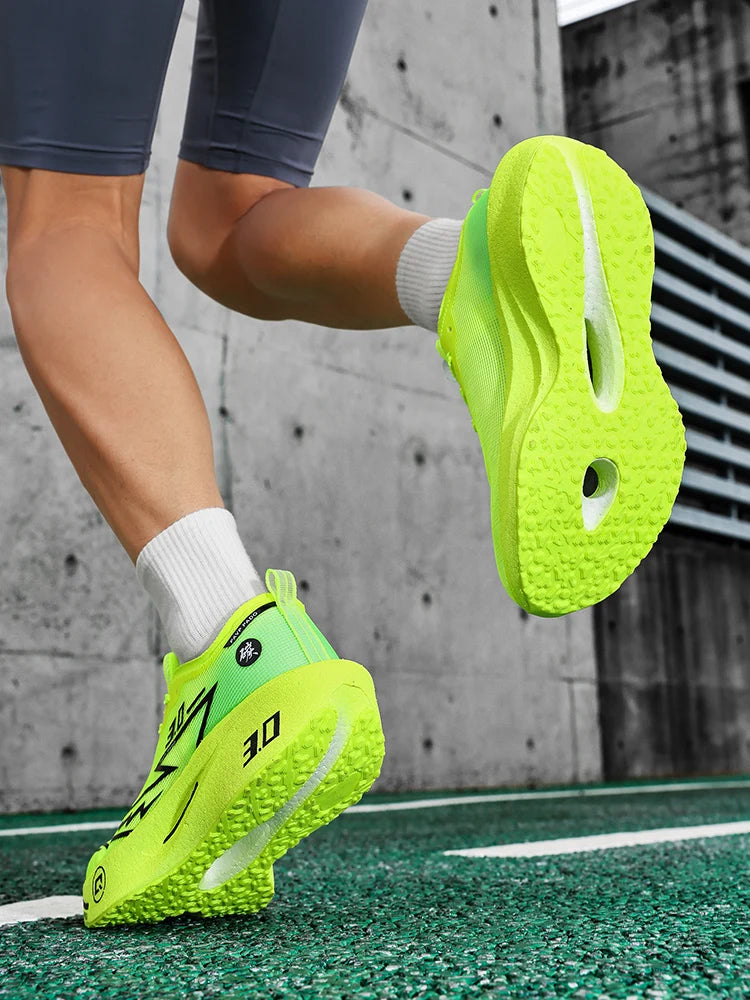 Brand Men's Carbon Plate Running Shoes Soft Cushion Shock Absorbing Sports Shoes Unisex Sneakers Light Anti-Slip Training Shoes