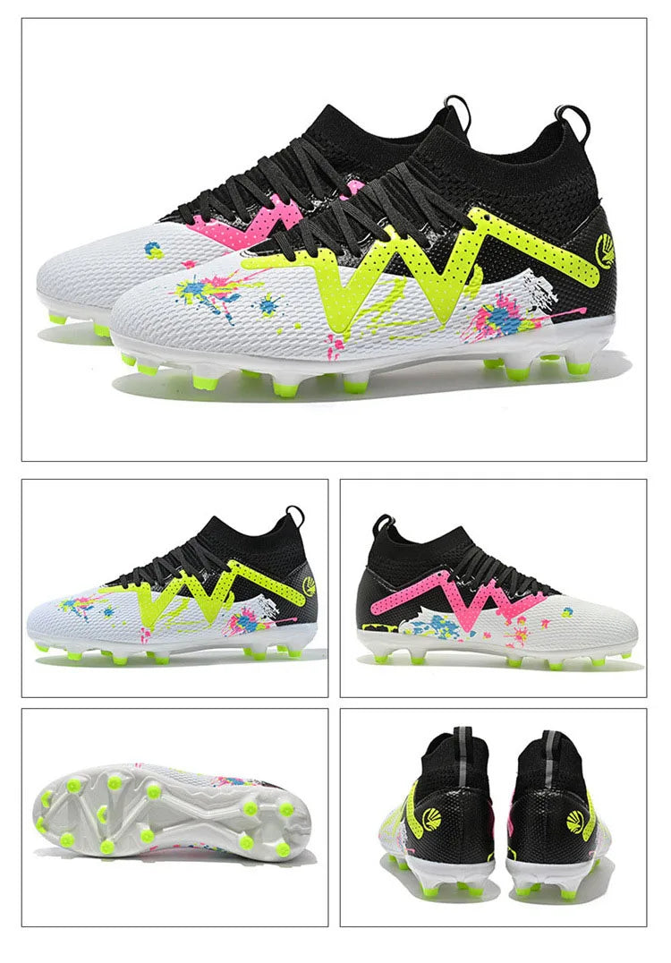 Men's Football Shoes Professional Sports Shoes Men's Long Nail FG Outdoor Sports Cleats Training Shoes Anti Slip Shoes