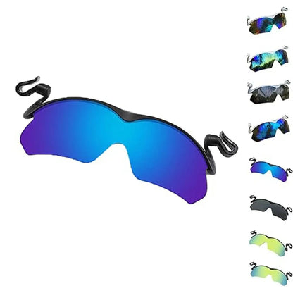 Clip Cap Sports Sunglasses, Clip On Hat Polarized Sunglasses, Flip-Up Cover UV Protection Fishing Cycling Outdoor Sunglasses